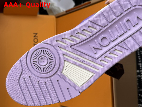 LV Trainer Sneaker in Purple Monogram Printed Canvas 1AJTQ7 Replica