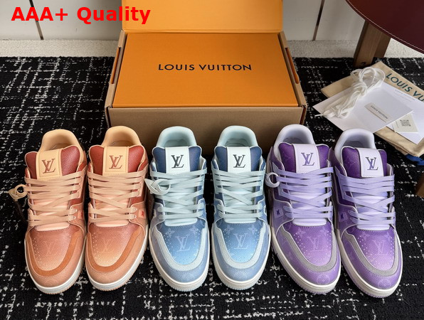 LV Trainer Sneaker in Purple Monogram Printed Canvas 1AJTQ7 Replica
