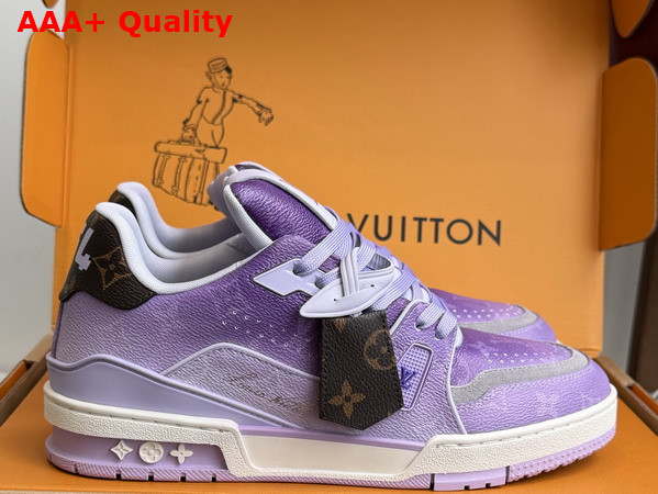 LV Trainer Sneaker in Purple Monogram Printed Canvas 1AJTQ7 Replica