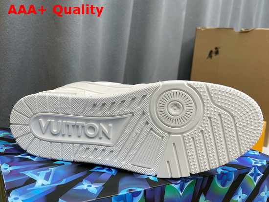 LV Trainer Sneaker in White Calf Leather for Men Replica
