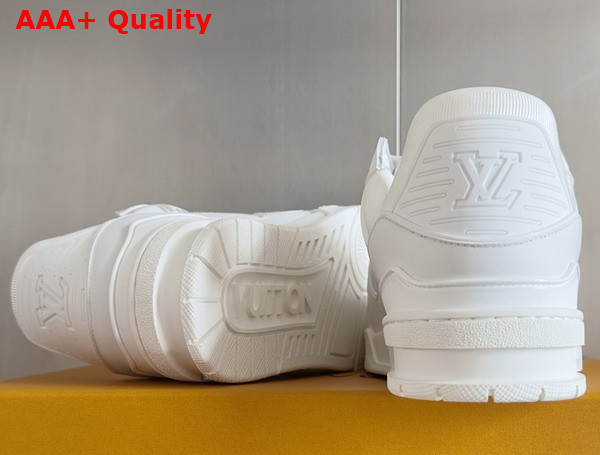 LV Trainer Sneaker in White Perforated Calf Lather Replica