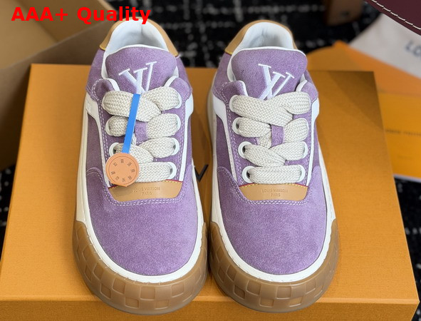 LV Ttilted Sneaker in Lilac Suede Calf Leather 1AJTI5 Replica