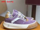 LV Ttilted Sneaker in Lilac Suede Calf Leather 1AJTI5 Replica