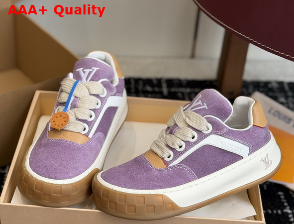 LV Ttilted Sneaker in Lilac Suede Calf Leather 1AJTI5 Replica