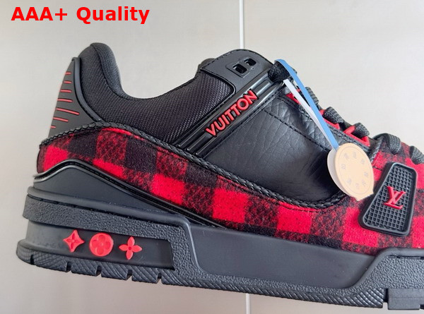 LV Ttrainer Sneaker in Black Grained Calf Leather and Felt 1AD7MW Replica