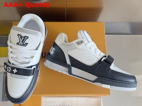 LV Ttrainer Sneaker in Black Perforated Calf Leather 1AHTDJ Replica