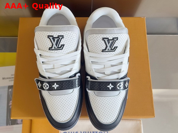 LV Ttrainer Sneaker in Black Perforated Calf Leather 1AHTDJ Replica