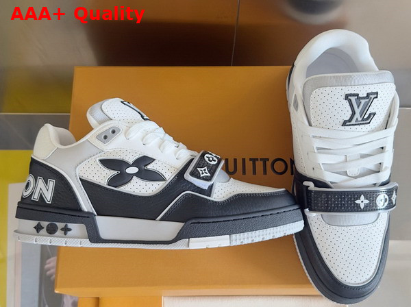 LV Ttrainer Sneaker in Black Perforated Calf Leather 1AHTDJ Replica