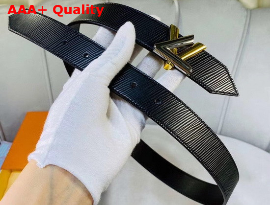 LV Twist 30mm Belt Black Epi Calf Leather Strap with Calf Leather Lining M9360U Replica