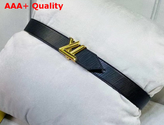 LV Twist 30mm Belt Black Epi Calf Leather Strap with Calf Leather Lining M9360U Replica