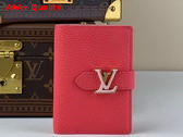 LV Vertical Compact Wallet in Dragon Fruit Pink Taurillon Leather M82461 Replica