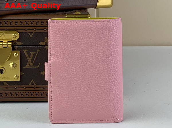 LV Vertical Compact Wallet in Rose Jasmin Taurillon Leather M82144 Replica