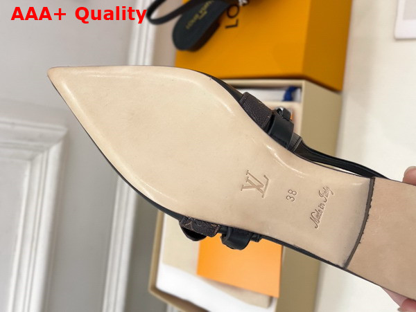 LV Vibe Slingback Flat Ballerina in Black Lambskin 1AHN91 Replica