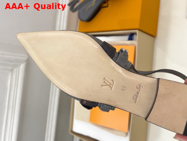 LV Vibe Slingback Flat Ballerina in Gray Lambskin 1AHNBJ Replica
