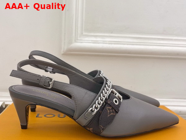 LV Vibe Slingback Pump in Gray Lambskin 1AHL15 Replica