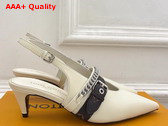 LV Vibe Slingback Pump in Vanilla Lambskin Replica