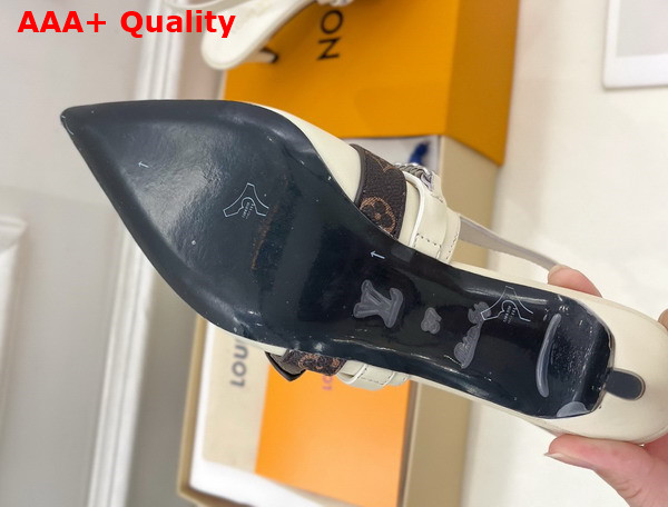 LV Vibe Slingback Pump in Vanilla Lambskin Replica