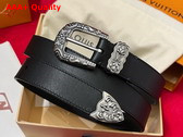 LV Western 25mm Belts in Black Leather M8653U Replica