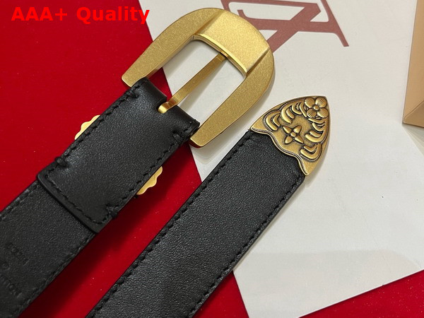 LV Western 25mm Belts in Black Leather M8653U Replica