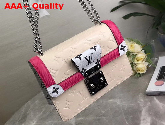 LV Wynwood Cream Embossed Monogram Vernis Patent Cowhide M90442 Replica