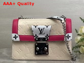 LV Wynwood Cream Embossed Monogram Vernis Patent Cowhide M90442 Replica