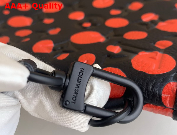 LV X YK Pochette To Go Taurillon Monogram Cowhide with Infinity Dots Print Black and Red M82019 Replica