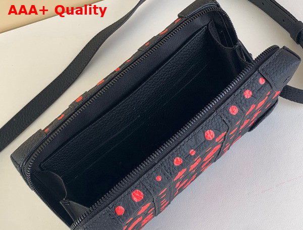 LV X YK Soft Trunk Wearable Wallet Taurillon Monogram Cowhide with Infinity Dots Print Black and Red M81905 Replica