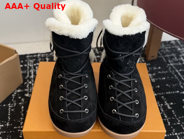 LV Yeti Boot in Black Suede Calf Leather Replica