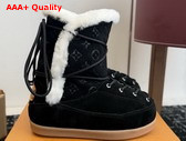 LV Yeti Boot in Black Suede Calf Leather Replica