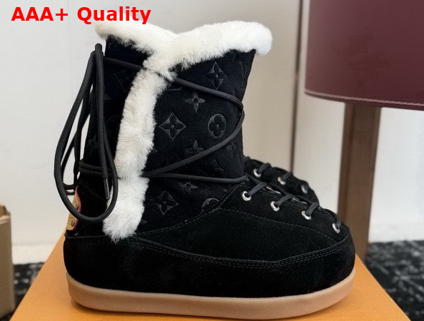 LV Yeti Boot in Black Suede Calf Leather Replica