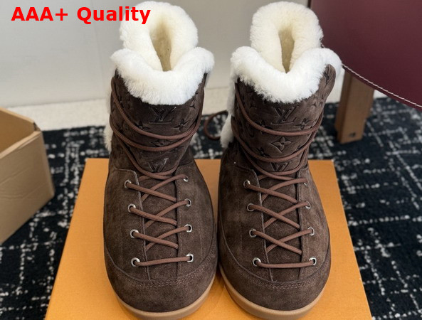 LV Yeti Boot in Brown Suede Calf Leather 1AIZNT Replica