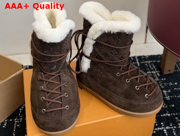LV Yeti Boot in Brown Suede Calf Leather 1AIZNT Replica