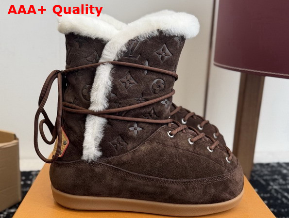 LV Yeti Boot in Brown Suede Calf Leather 1AIZNT Replica