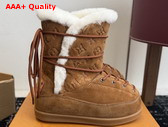 LV Yeti Boot in Cognac Suede Calf Leather Replica