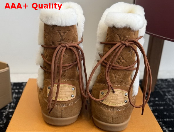 LV Yeti Boot in Cognac Suede Calf Leather Replica