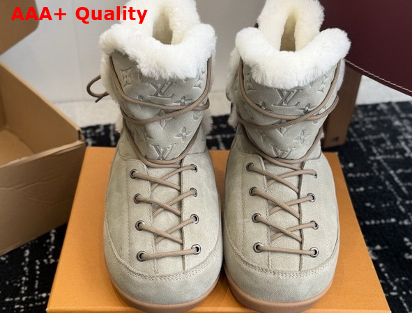 LV Yeti Boot in Gray Suede Calf Leather Replica