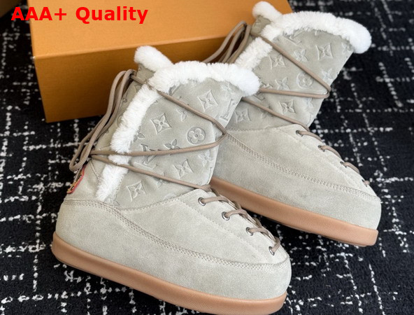 LV Yeti Boot in Gray Suede Calf Leather Replica
