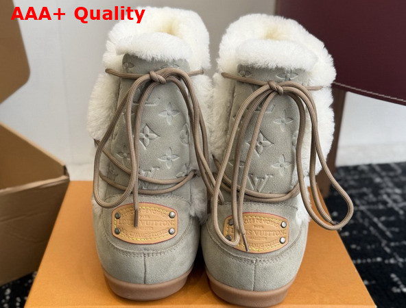 LV Yeti Boot in Gray Suede Calf Leather Replica