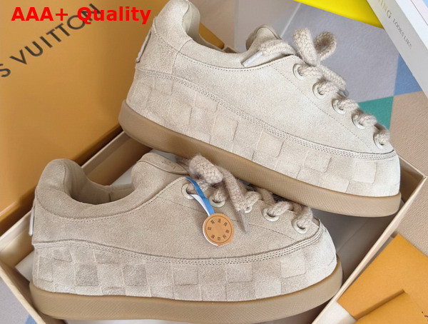 LV Yeti Lace Up Shoe in Beige Suede Calf Leather 1AIJDZ Replica