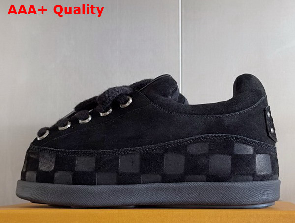 LV Yeti Lace Up Shoe in Black Suede Calf Leather Replica