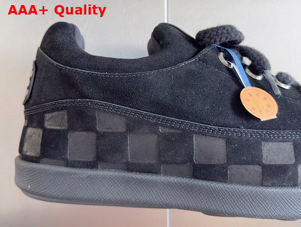 LV Yeti Lace Up Shoe in Black Suede Calf Leather Replica