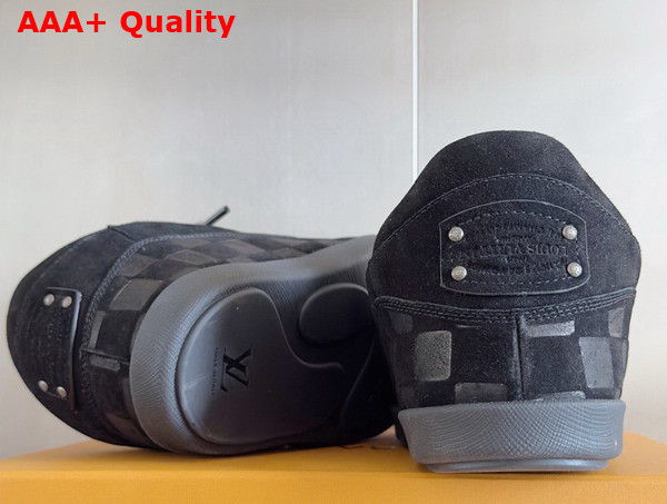 LV Yeti Lace Up Shoe in Black Suede Calf Leather Replica