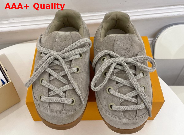 LV Yeti Lace Up Shoe in Brown Woolly Fabric 1AIJBH Replica