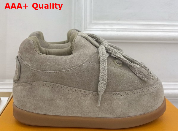 LV Yeti Lace Up Shoe in Brown Woolly Fabric 1AIJBH Replica