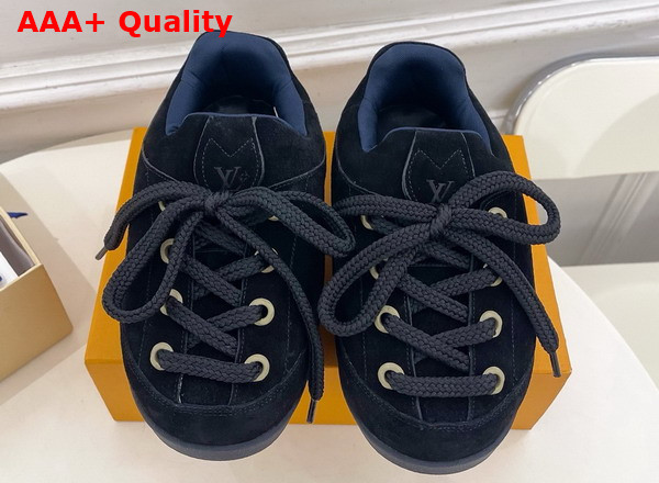 LV Yeti Lace Up Shoe in Brown Woolly Fabric 1AIJBH Replica