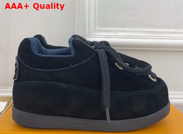 LV Yeti Lace Up Shoe in Brown Woolly Fabric 1AIJBH Replica