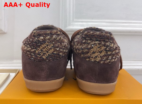 LV Yeti Lace Up Shoe in Brown Woolly Fabric 1AIJBH Replica