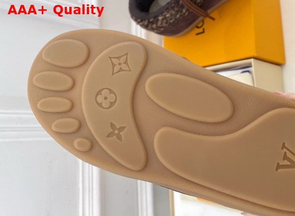 LV Yeti Lace Up Shoe in Brown Woolly Fabric 1AIJBH Replica