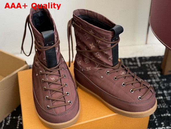 LV Yeti Mid Boot in Brown Monogram Nylon Replica