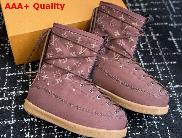 LV Yeti Mid Boot in Brown Monogram Nylon Replica